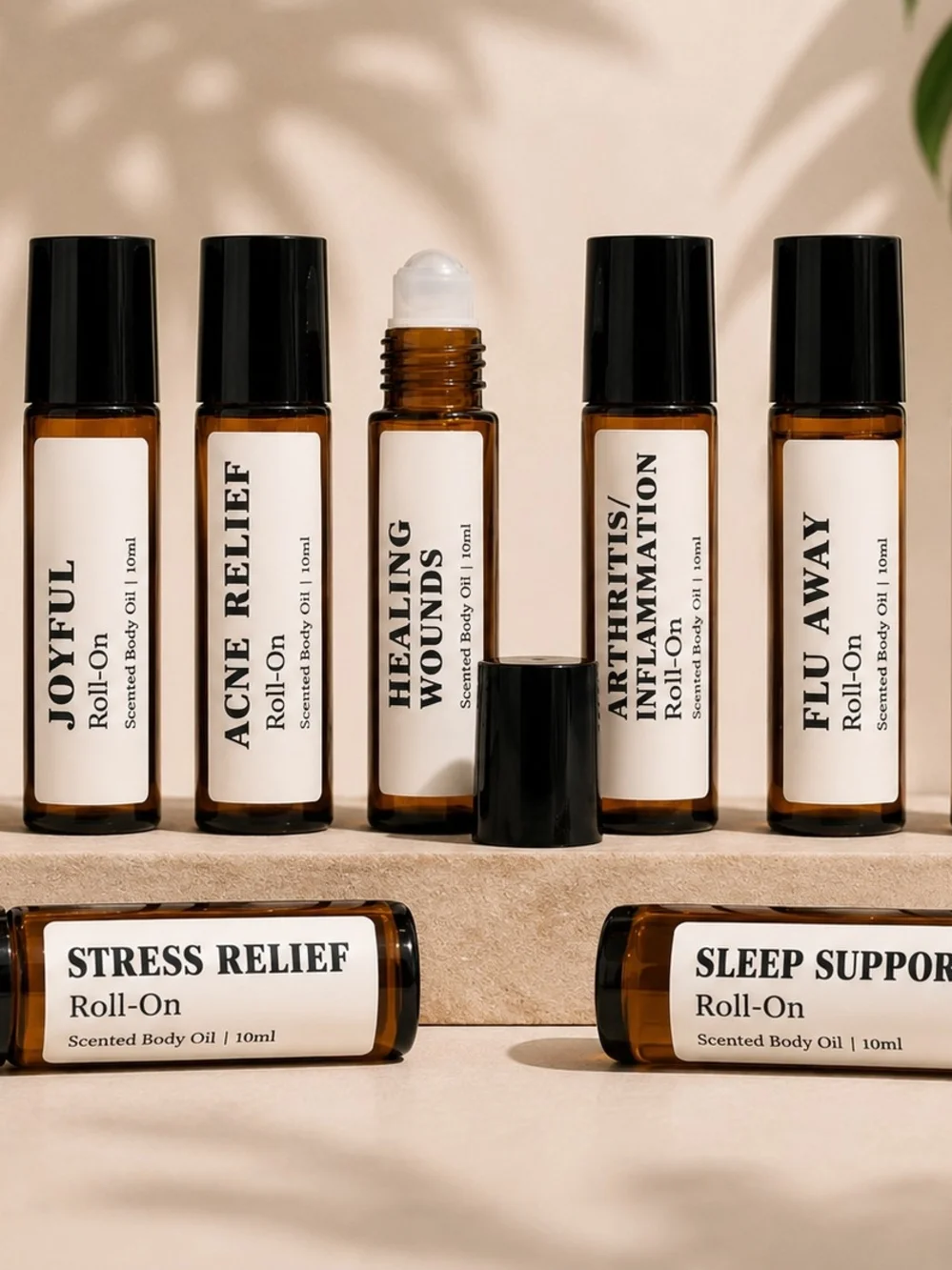 Circulation Boost Roll-On Essential Oil — Amber Brown